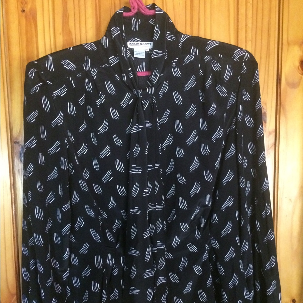 Vintage Kelly Scott Black Blouse